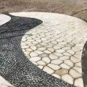 遂宁 黄金麻冰裂纹地铺石工地铺装案例