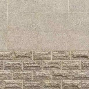 遂宁 黄金麻自然面蘑菇石配荔枝面干挂