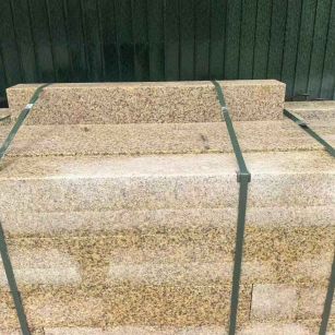 遂宁 黄金麻花岗岩石材机切面栏杆料半成品