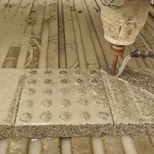 遂宁 芝麻白花岗岩石材盲人石、盲道石、盲点石