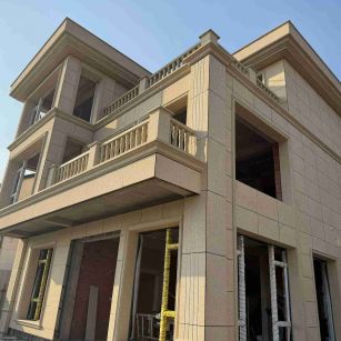 遂宁 黄金麻花岗岩石材荔枝面外墙干挂效果展示