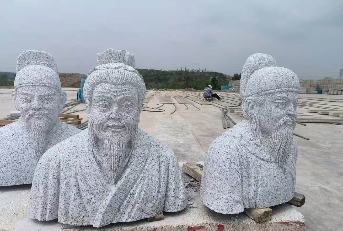 遂宁 白麻花岗岩石材人物立体雕刻