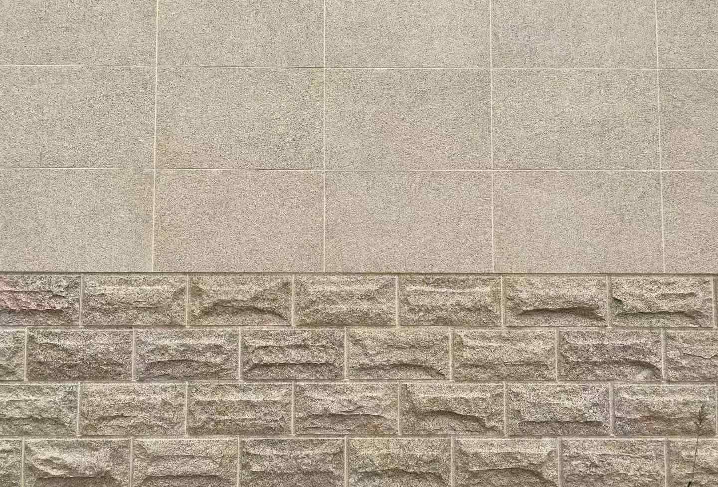 遂宁 黄金麻自然面蘑菇石配荔枝面干挂