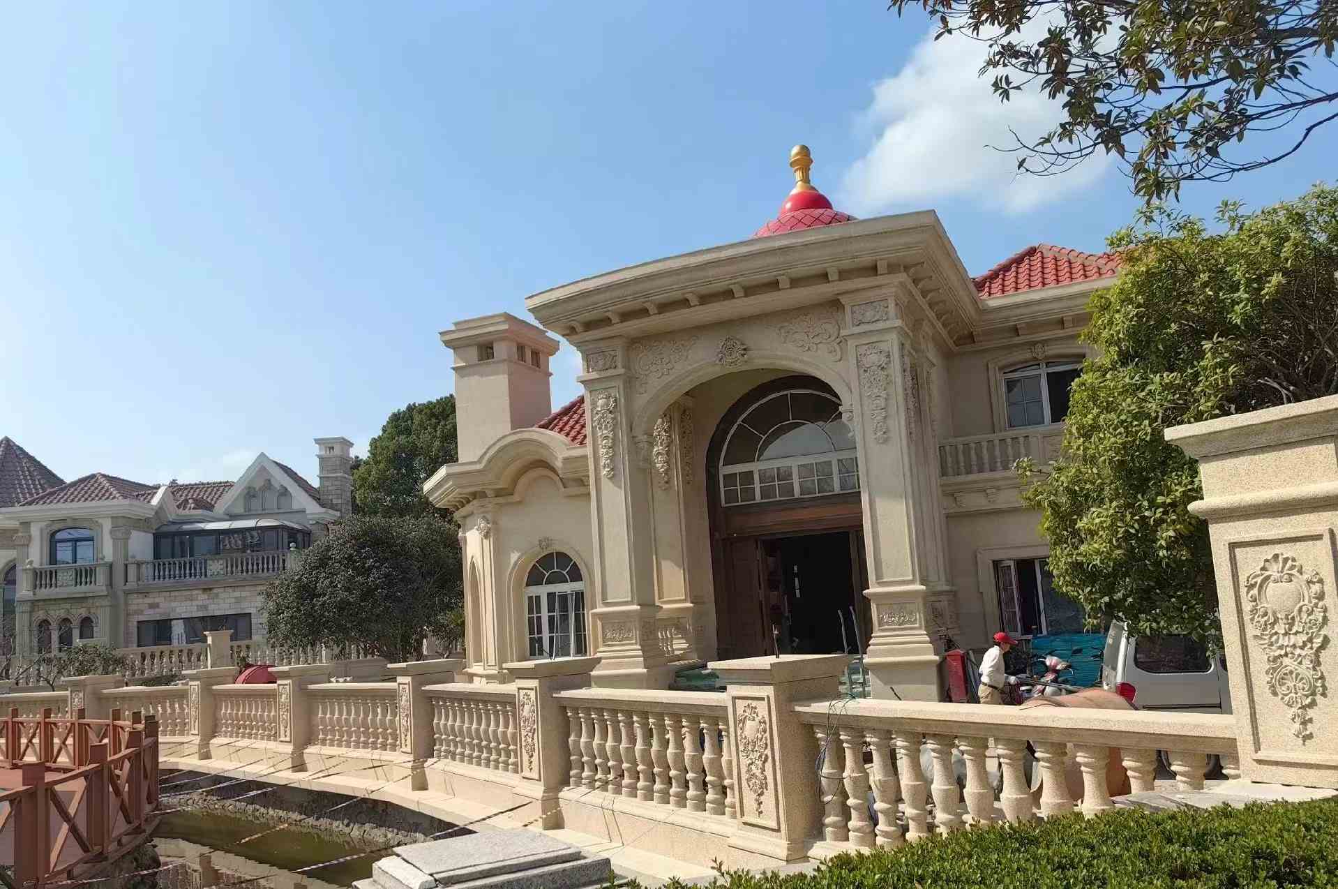 遂宁 黄金麻花岗岩欧式别墅