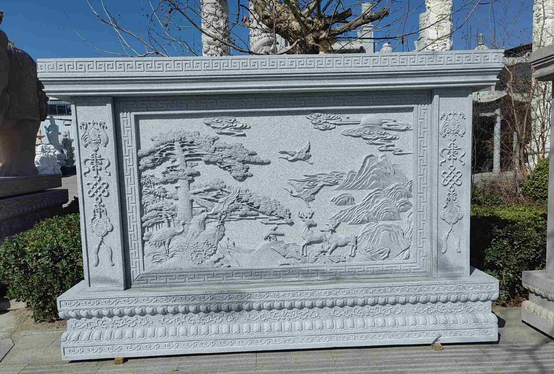 遂宁 芝麻白大型照壁，屏风，影壁