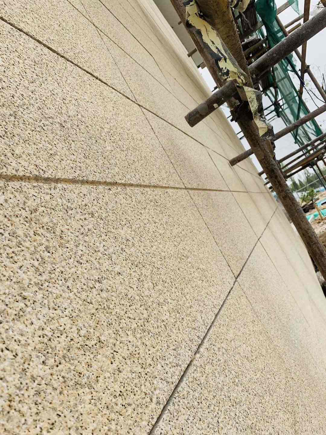 遂宁 黄金麻花岗岩荔枝面外墙干挂石材效果示例