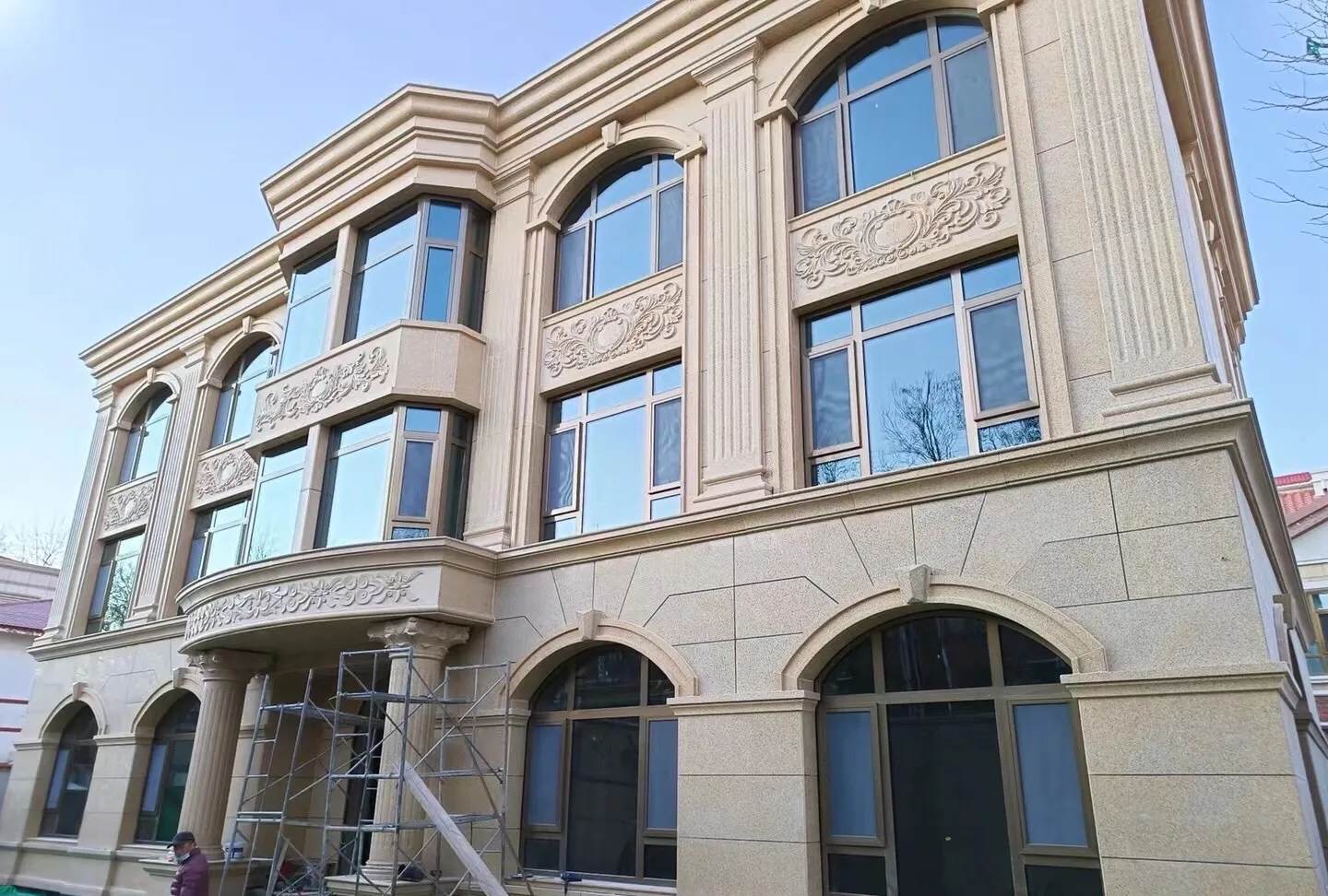 遂宁 黄金麻花岗岩别墅外墙干挂